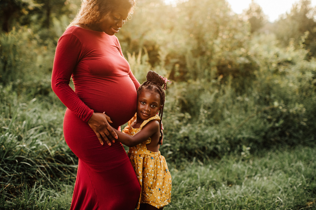 Mother and Daughter Maternity Photoshoot Outdoors